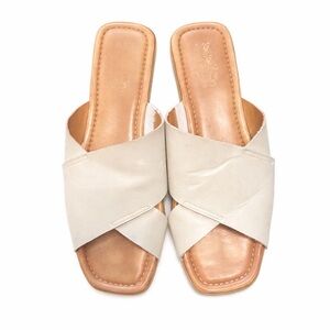 Coach and Four Cream Slide Sandals